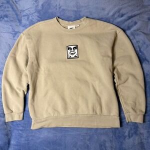 Tan obey sweatshirt size medium men